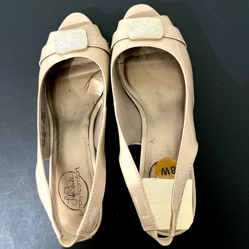 Life Stride Nude Slingback 2 inches Heels